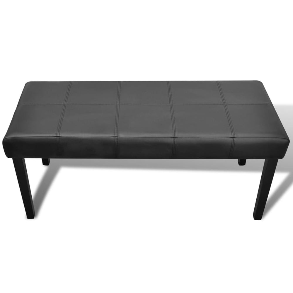 Schwarze Kunstleder Sitzbank