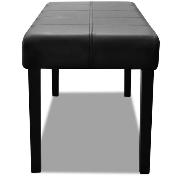 Schwarze Kunstleder Sitzbank