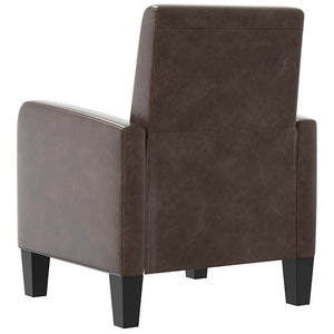 vidaXL Fauteuil Marron Similicuir