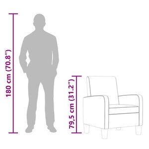 vidaXL Fauteuil Marron Similicuir