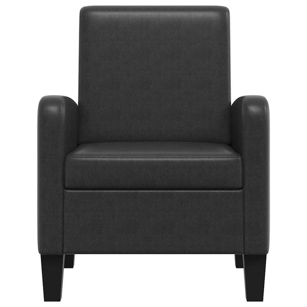 Sessel Schwarz Kunstleder
