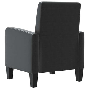vidaXL Fauteuil noir en similicuir