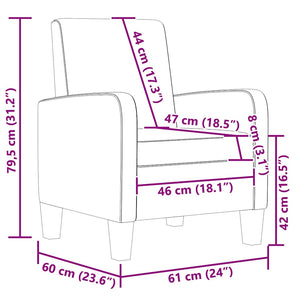 vidaXL Fauteuil noir en similicuir