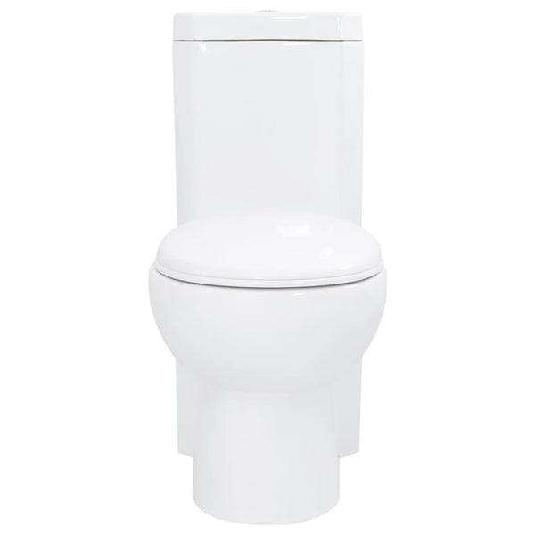 Toilette für Ecke Keramik Weiß