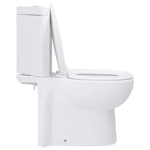 Toilette für Ecke Keramik Weiß