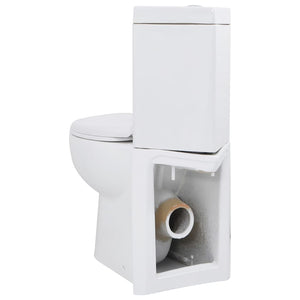 Toilette für Ecke Keramik Weiß