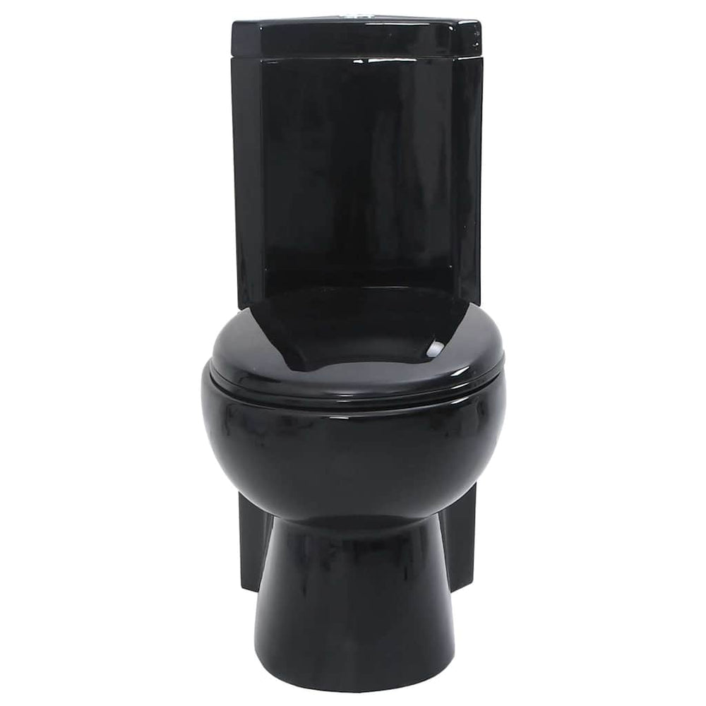 Toilette für Ecke Keramik Schwarz