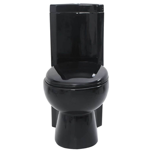 Toilette für Ecke Keramik Schwarz