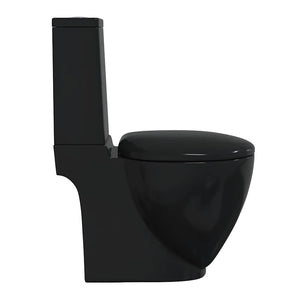 Toilette Rund Keramik Schwarz
