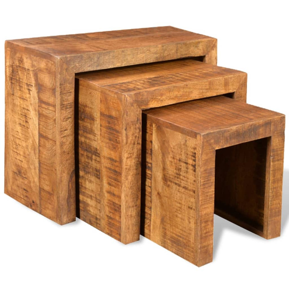 Satztisch-Set Mango Massivholz 3-teilig