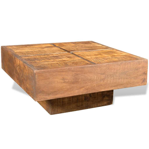 Quadratischer Couchtisch Mango Massivholz Braun