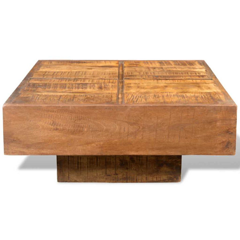 Quadratischer Couchtisch Mango Massivholz Braun