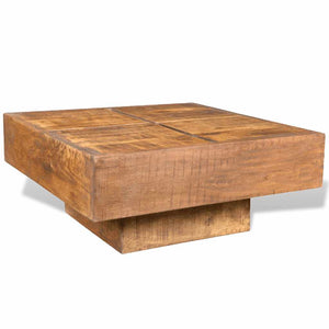 Quadratischer Couchtisch Mango Massivholz Braun