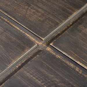 Quadratischer Couchtisch Dunkelbraun Mango Massivholz