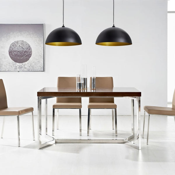 Schwarze Pendelleuchte, 2er Set, Höhenverstellbar
