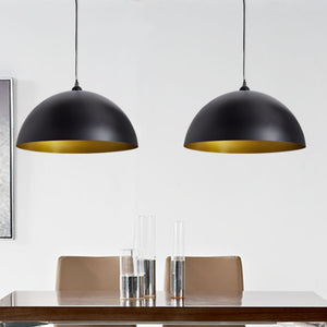 Schwarze Pendelleuchte, 2er Set, Höhenverstellbar