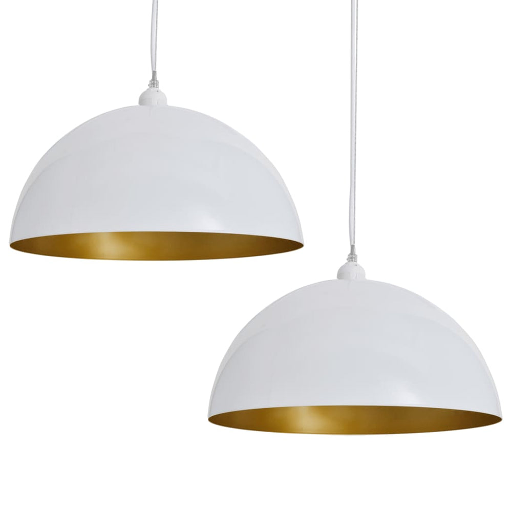 Höhenverstellbare Deckenleuchte, 2er Set, Weiß