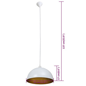 Höhenverstellbare Deckenleuchte, 2er Set, Weiß