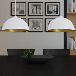 Höhenverstellbare Deckenleuchte, 2er Set, Weiß