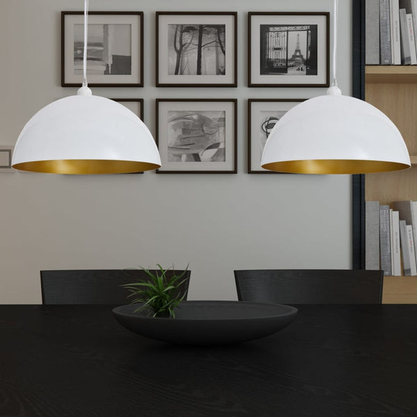 Höhenverstellbare Deckenleuchte, 2er Set, Weiß