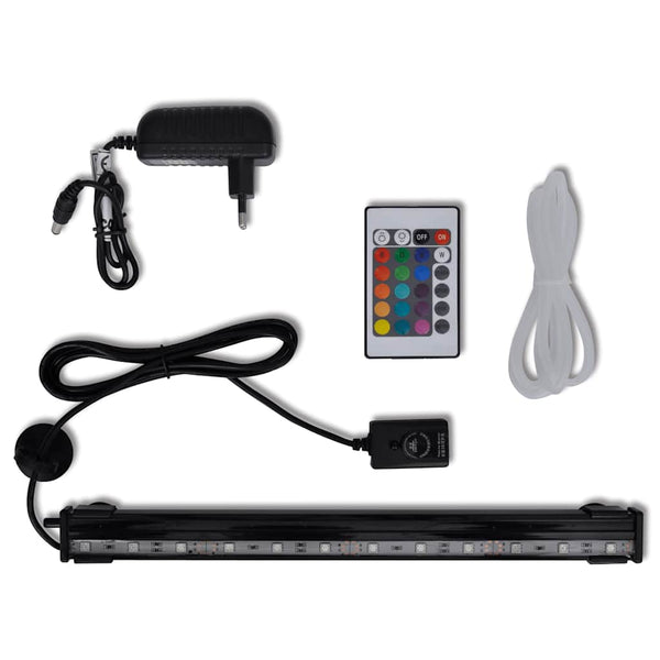 Éclairage LED pour aquarium Lampe à bulles sous-marine RGB 32 cm