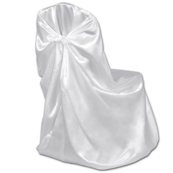 6er Set Stuhlhussen Weiß für Hochzeit & Bankett
