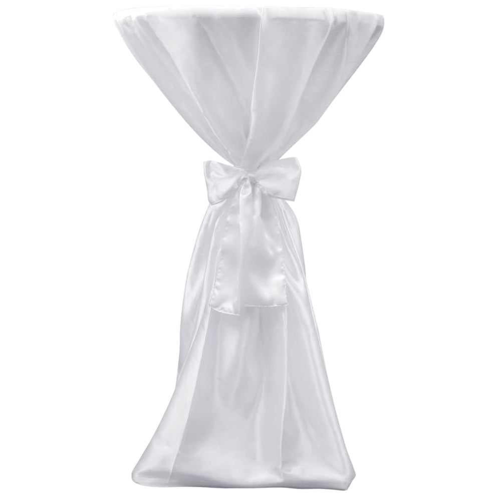2 x Nappe haute pour table mange-debout blanche 60 cm