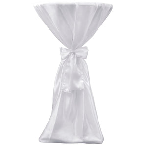 2 x Nappe haute pour table mange-debout blanche 60 cm