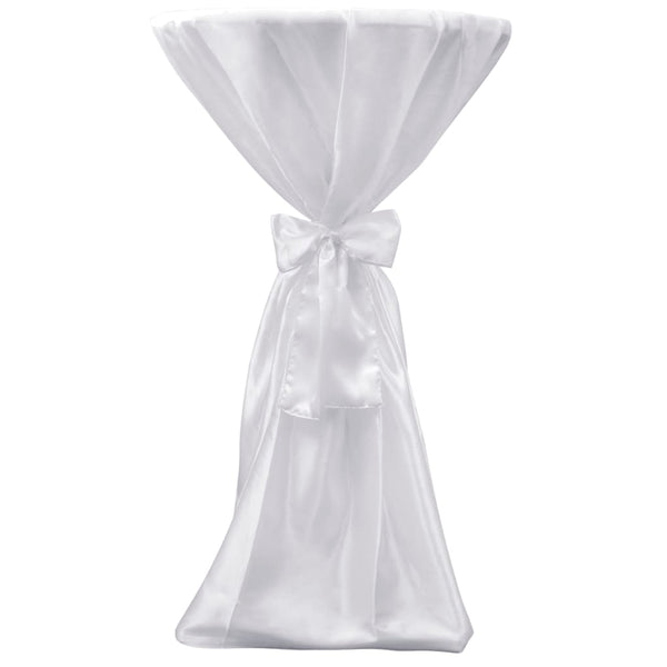 2 x Nappe haute pour table mange-debout blanche 60 cm