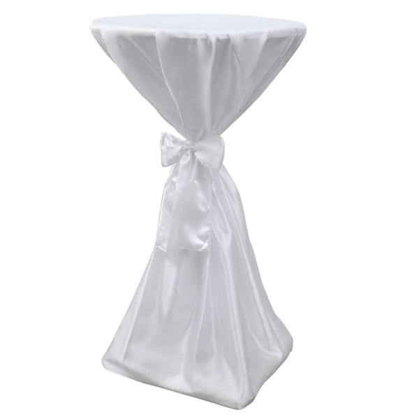 2 x Nappe haute pour table mange-debout blanche 60 cm