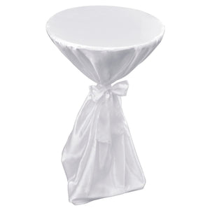 2 x Nappe haute pour table mange-debout blanche 60 cm