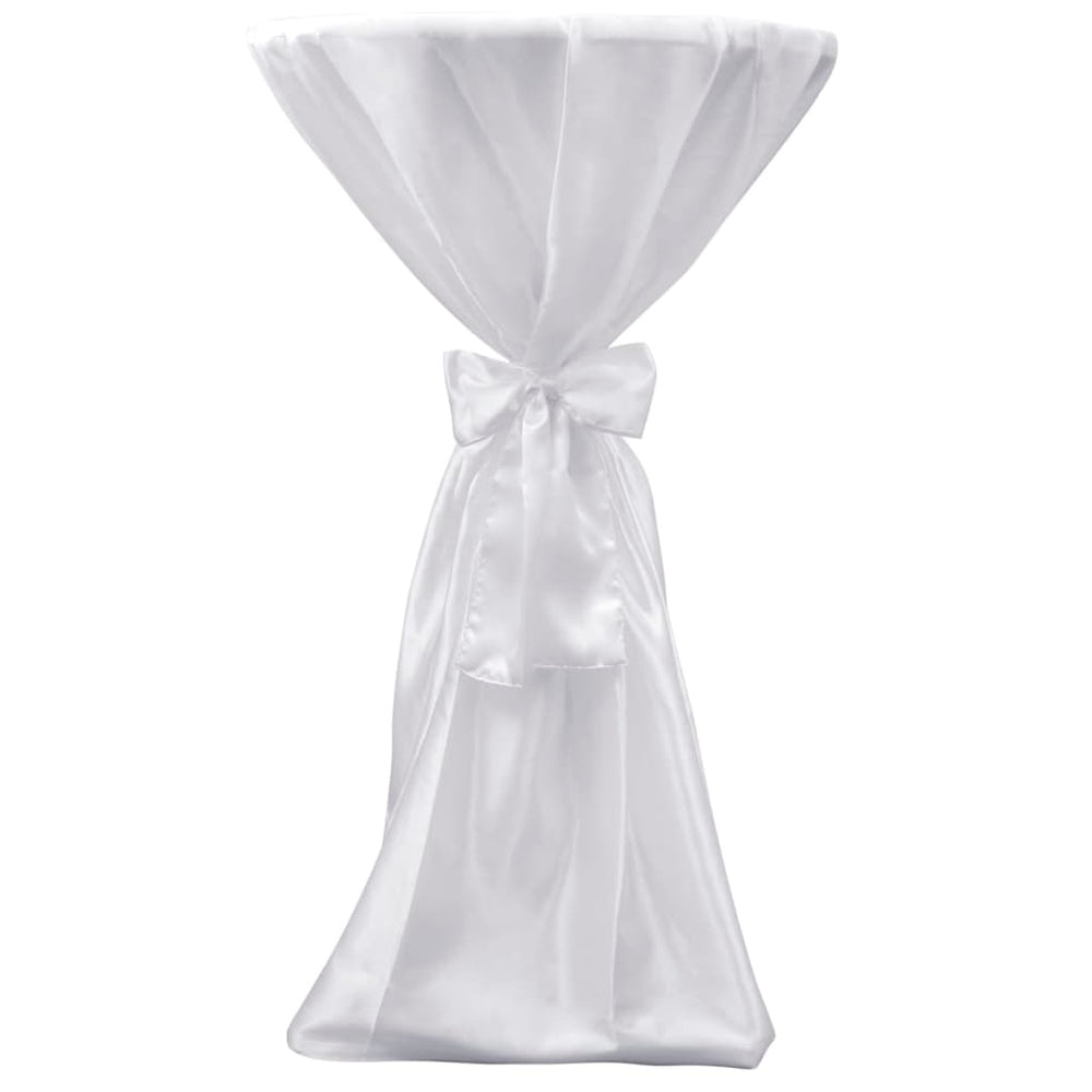2 x housse de table housse de table mange-debout blanche 70 cm