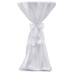 2 x housses de table mange-debout blanches 80 cm