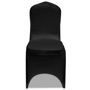 6 x Housse de chaise extensible noire