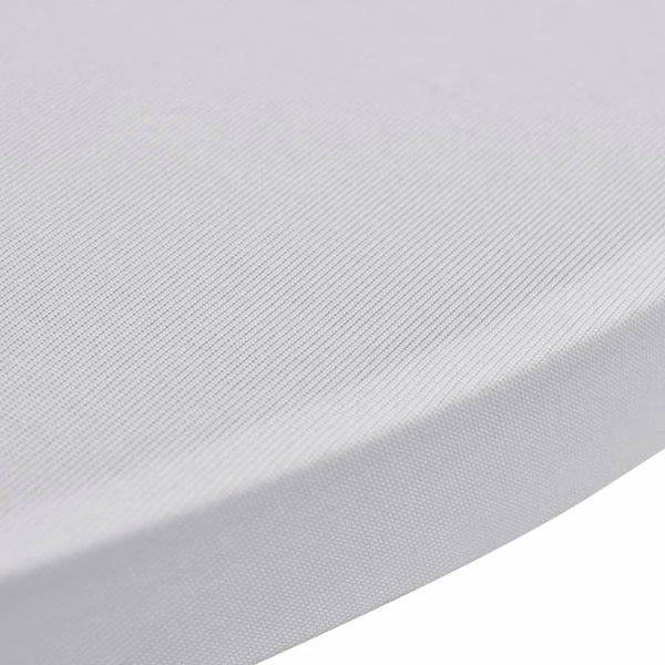 2 x Housse de table mange-debout stretch Ø60 cm blanc