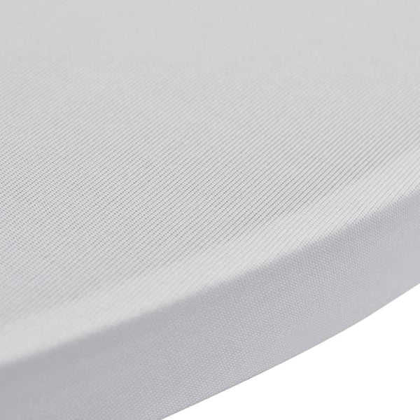 2 x housse de table pour mange-debout housse extensible Ø70 cm blanc