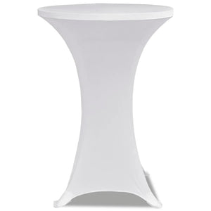 2 x Nappe extensible pour mange-debout Ø80 cm blanche