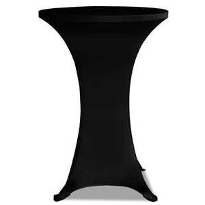 2 x Nappe stretch de mange-debout Ø70 cm noire
