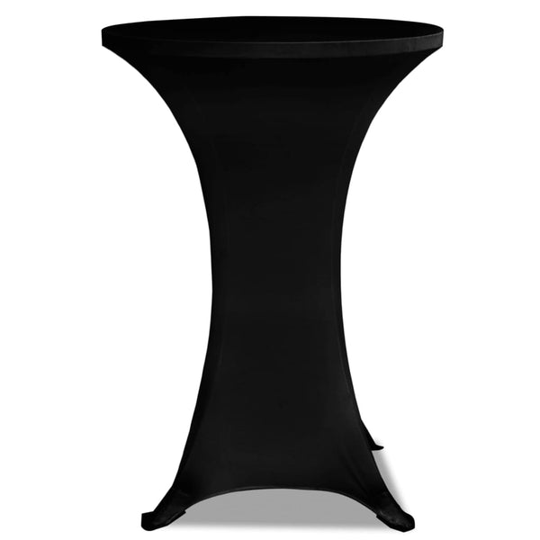 2 x Nappe stretch de mange-debout Ø70 cm noire