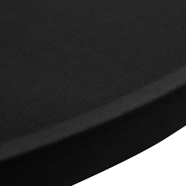 2 x Nappe stretch de mange-debout Ø70 cm noire