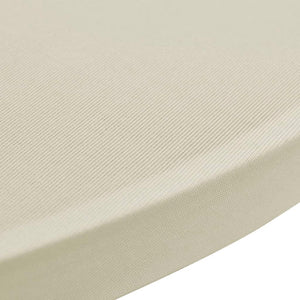 2 x housses de table pour mange-debout en stretch Ø60 cm couleur crème