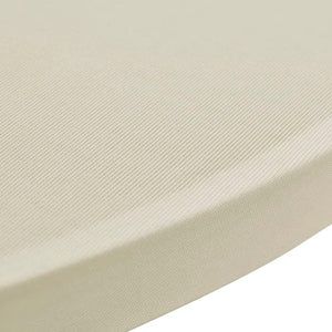 2 x stretch tablecloth for poseur table, Ø70 cm, cream-coloured