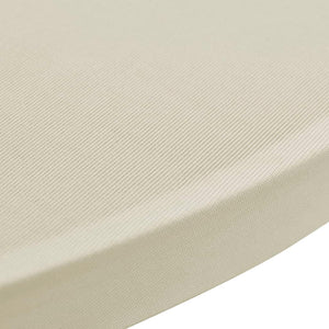 2 x housse de table pour mange-debout stretch Ø80 cm crème