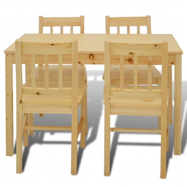 Esstisch mit 4 Stühlen, Kiefernholz