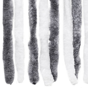 Chenille Insektenschutzvorhang Grau/Weiß 90x220cm