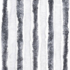 Chenille Insektenschutzvorhang Grau/Weiß 90x220cm