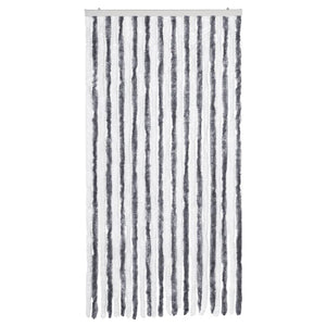 Chenille Insektenschutzvorhang Grau/Weiß 100x220 cm