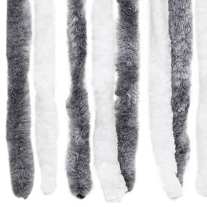 Chenille Insektenschutzvorhang Grau/Weiß 100x220 cm