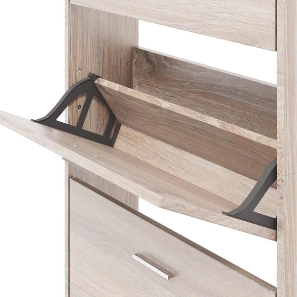 Schuhschrank Eiche mit 5 Kippfächern