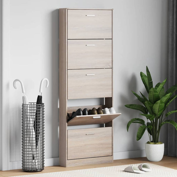 Schuhschrank Eiche mit 5 Kippfächern